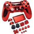 thumbnail image 1 of ORUYROP Coque Chromée avec Boutons pour Manette PS4 Pro 4.0 Slim V2 JDS040 JDM040 Réparation Coque Complète PS4 Pro (Couleur : Rouge), 1 of 2