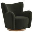 thumbnail image 3 of Modway Montrose Wingback Sherpa Swivel Accent Chair, Fern Walnut, 3 of 9
