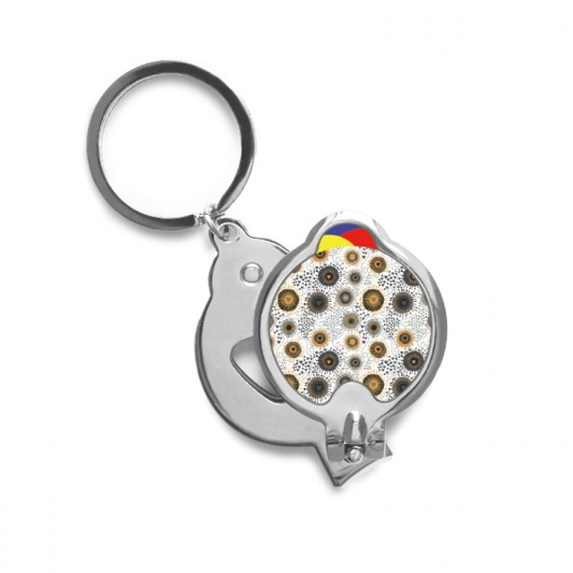 Flowers Yellow Black Petals Spots Nail Clippers Sharp Fingernail Stainless Steel Cutter