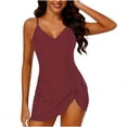 thumbnail image 2 of Women's One Piece Swimsuit, Tummy Control Bathing Suit with Removable Pads, Modest Coverage Athletic Swimwear for Beach, Pool, Vacation, 2 of 4