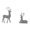 Silvery, variant on GROWTH TANK 1 Pair Reindeers Deer Figurines Handicraft Tabletop Ornament for Bookshelves Red
