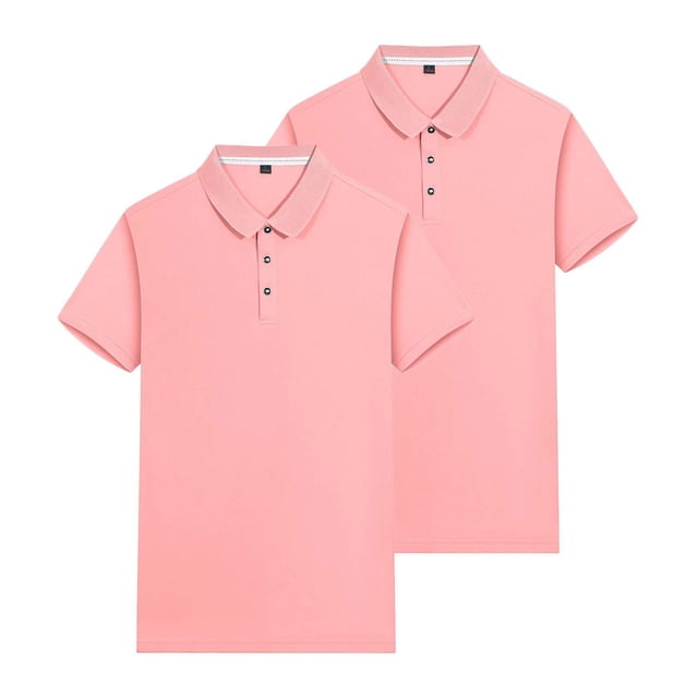 Dealovy 2pc Womens Plus Size Tops Short Sleeve Lapel Collared Quick Dry Athletic Golf Active Gym T-Shirts