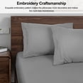 thumbnail image 2 of Lirex Queen Pillowcases, 2-Pack Gray Microfiber Pillow Cover Set, 1800 Thread Count, Soft Durable, 2 of 6