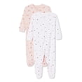 thumbnail image 1 of George Baby Girls' Layette 100% Cotton 2-Pack Sleeper, 1 of 2