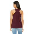 thumbnail image 2 of Bella Ladies Flowy Racerback Tank, M, Maroon, 2 of 3