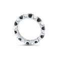 thumbnail image 3 of 2ct Black & White Diamond Eternity Ring 14K White Gold U Shape Setting, 3 of 3