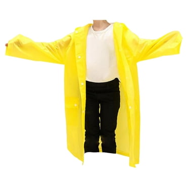 jinwen Poncho de Pluie Réutilisable, Léger, Veste à Manches Longues, Imperméable, Vêtement de Pluie pour L