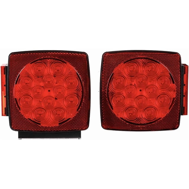 12V LED Submersible Left and Right Trailer Lights Stop Tail Turn Signal Lights for Under 80 Inch Boat Trailer Truck RV Marine-Replacement for Your Incandescent Bulb Units