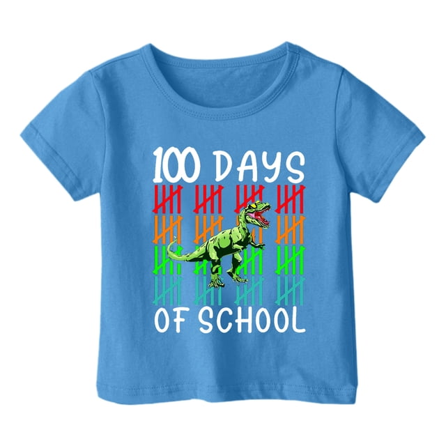 LUOGENLI T-Shirt pour Filles Garçon et Fille Mode Décontractée Imprimé Col Rond Ample Manche Courte T-Shirt Haut Chemises pour Filles Tendance Blanc 4-5 Ans