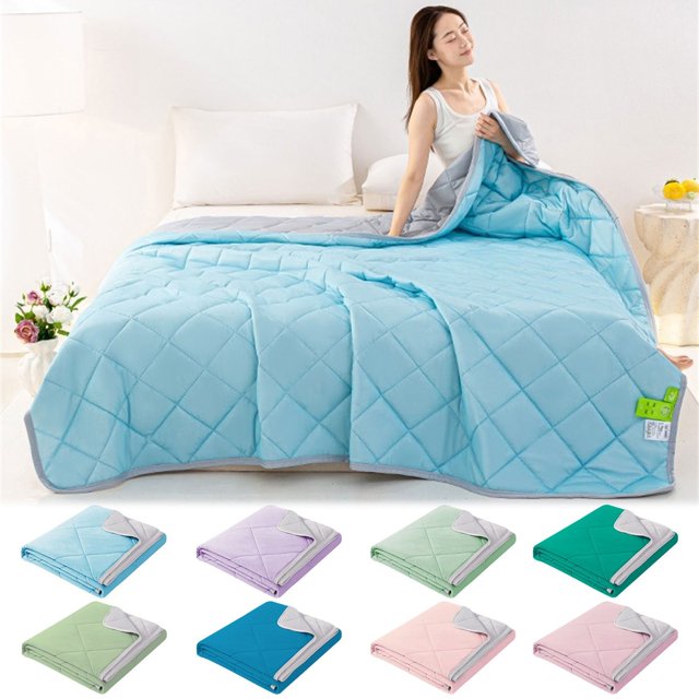 Heavy Blanket For Sleeping Perfect,Ice Blanket Summer Cooler Quilt For Hot Sleepers And Night Cooler Comforter Double Cold Effect Blanket Cooler Fiber Soft Machine Washable