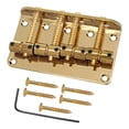 thumbnail image 4 of 80mm 4 Strings Bass Bridge Tailpiece Metal Replacement Saddle Bridge with Screws Aureate, 4 of 8