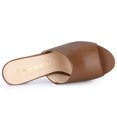 thumbnail image 4 of BLISSFUL STEP Sandales Mules à Talon Bloc à Enfiler pour Femme Brun 7, 4 of 8