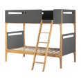 thumbnail image 2 of South Shore Bebble Twin Modern Bunk Bed, in Natural and Gray, 2 of 12