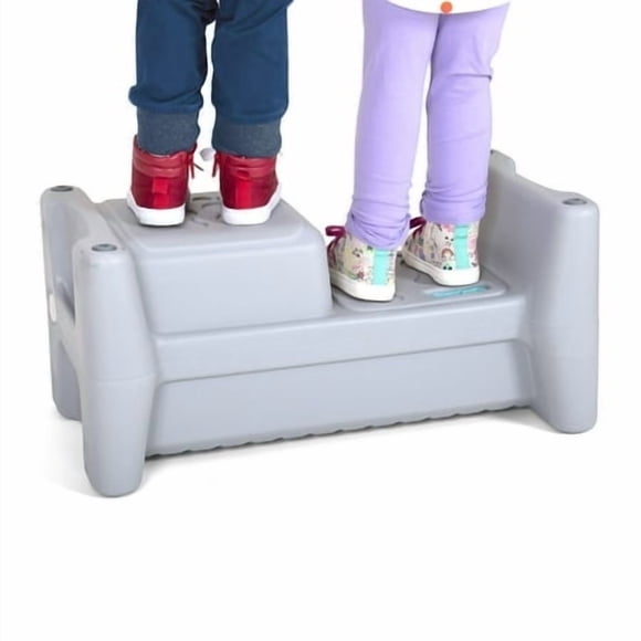 Simplay3 Marchepied de Frère et Sœur, Marchepied Léger et Antidérapant pour Enfants, Hauteur à Plusieurs Niveaux (Gris)