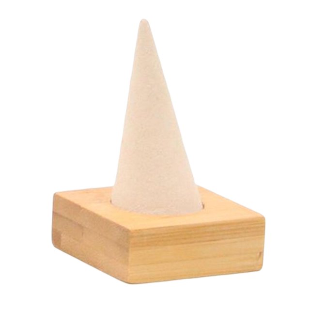 Display Stand Jewelry Display Holder Cone Shape Jewelry Holder for Craft Fairs Beige 1