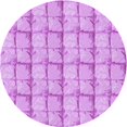 thumbnail image 1 of Ahgly Tapis Rond Lavable en Machine Intérieur Transitionnel Fleur Rose, 7 Pieds Rond, 1 of 7