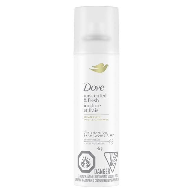 Dove Shampooing à Sec Inodore et Frais Amidon de Manioc 100 % Naturel, 142 g