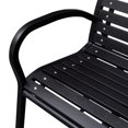 thumbnail image 2 of vidaXL Garden Bench 125 cm Steel and WPC Black, 2 of 4