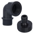 thumbnail image 2 of Hose Adapter, Hose Connector Adaptable Lightweight With Nipple Connector For Garden For Courtyard G1 Directional Elbow Female And Male Thread + Nipple, 2 of 8