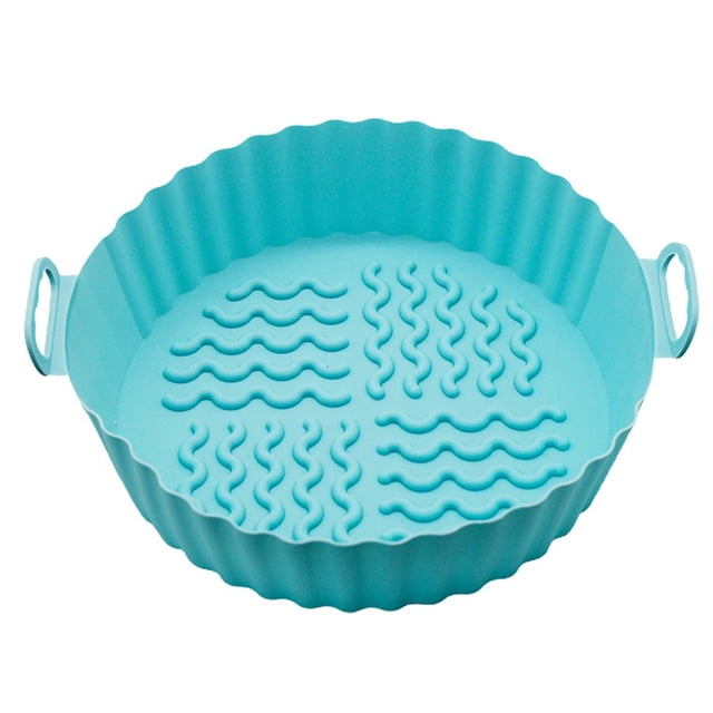 Baking Tray Wave Texture Binaural Handle Heat-resistant Oilproof Groove Design Silicone Tray for Kitchen