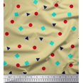 thumbnail image 1 of Soimoi Cotton Poplin Fabric Square,Dot & Triangle Geometric Print Fabric by The Yard 42 Inch Wide, 1 of 3