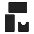 thumbnail image 2 of Dvkptbk Memory Foam Bath Mat Set Bathroom Rugs For 3 Pcs Toilet Mats Soft Comfortable Water Absorption NonSlip ThickMachine WashableEasier To Dry Dark, 2 of 8
