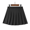 thumbnail image 2 of MeetoTime Girls Pleated Skirt Solid Color Plaid Printed Half Dress with Inner Lining 9-16 Years Children Clothes, 2 of 3