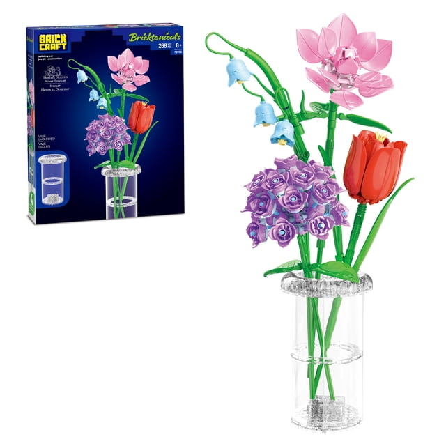 Brickcraft Bricktanicals Blush & Blooms Flower Bouquet Building Kit ...