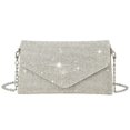 thumbnail image 1 of Sac Pochette Enveloppe à Strass Chaîne Pailletée Sac de Soirée Sac à Main pour Femme (Vert), 1 of 10