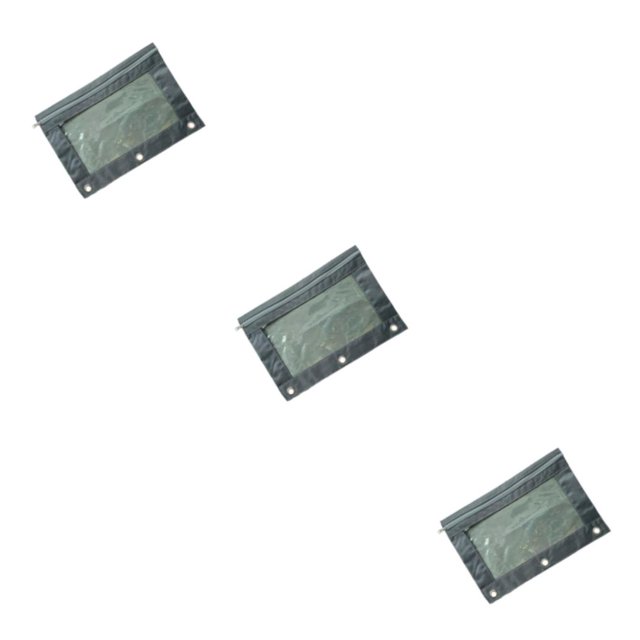 Decodeary Durable Pouch For Organizing Documents In Office Portable Zippered Pouch Dark Grey 3Set