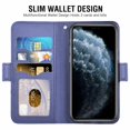 thumbnail image 2 of Iphone 11 Pro Cover Rfid, Iphone 11 Pro Protective Cover, Shockproof Mobile Phone Cover Stand Function Thickened Tpu Card Pocket Magnetic Closure Flip-Up Cover for Iphone 11 Pro (5.8 Inches) Blue, 2 of 7