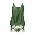 thumbnail image 4 of FAVIPT Floral Modest Bathing Suit Women Tummy Control Two Piece Tankini Swim Set with Boyshorts 2026 Multicolor,M, 4 of 6