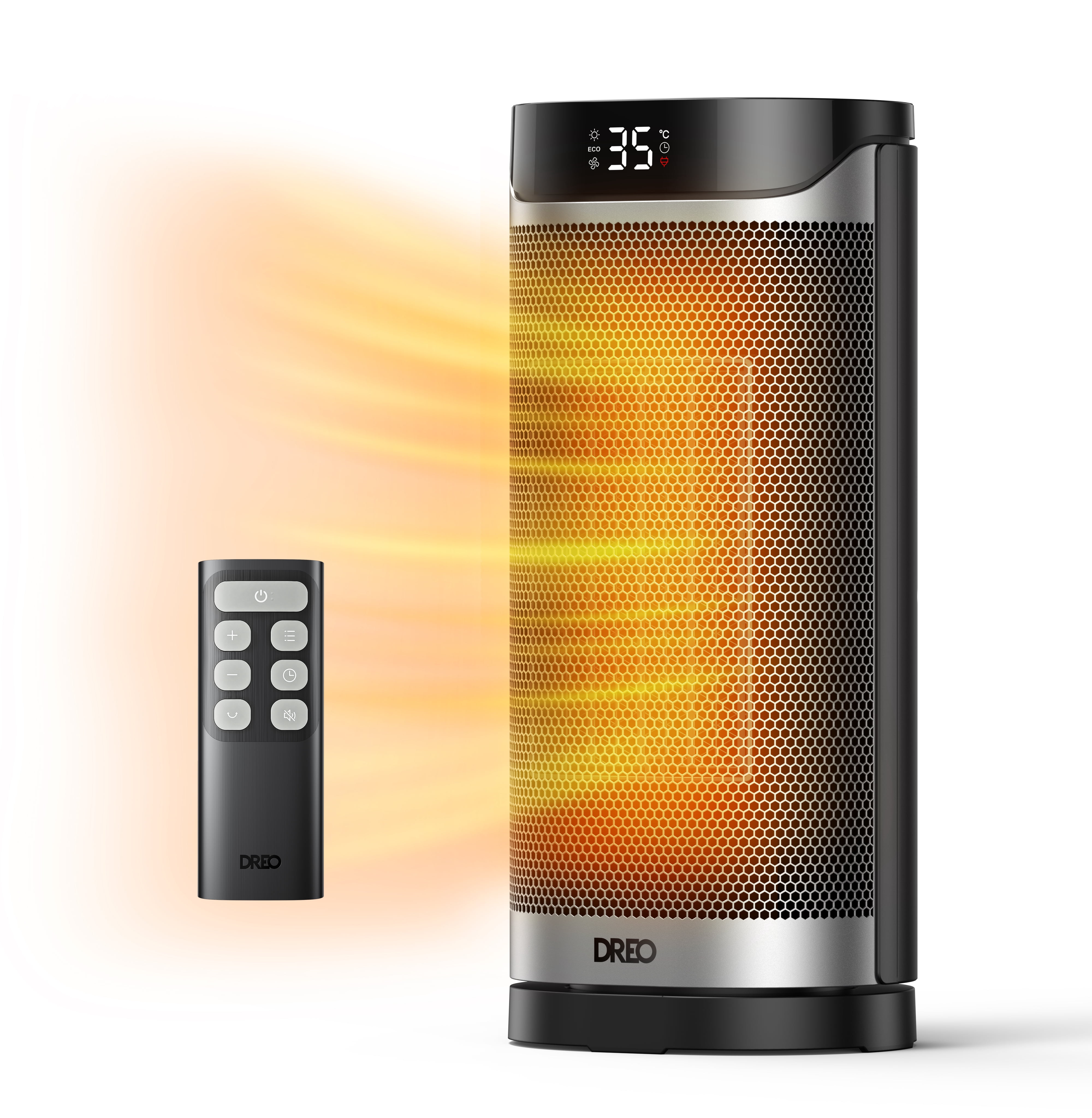 DREO 16" Space Heater, Portable Electric Heater for Indoor Use with Thermostat