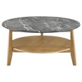 thumbnail image 4 of Coaster Bradley Round SmartTop Wood Coffee Table in Gray/Natural, 4 of 9
