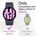 thumbnail image 3 of KOMI Case with Screen Protector for Samsung Galaxy Watch 6 40mm, Overall Protective Cover, Built-in Tempered Glass Film High Sensitivity, 2 Pack (Black), 3 of 5
