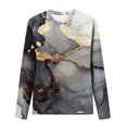 thumbnail image 5 of CEHVOM Hauts Amples à Col Rond pour Femmes T-Shirts Imprimés Décontractés Blouse à Manches Longues en Liquidation, 5 of 5