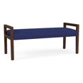 thumbnail image 1 of Pemberly Row Banc d'Accueil 2 Places avec Cadre en Bois, Bleu, 1 of 5