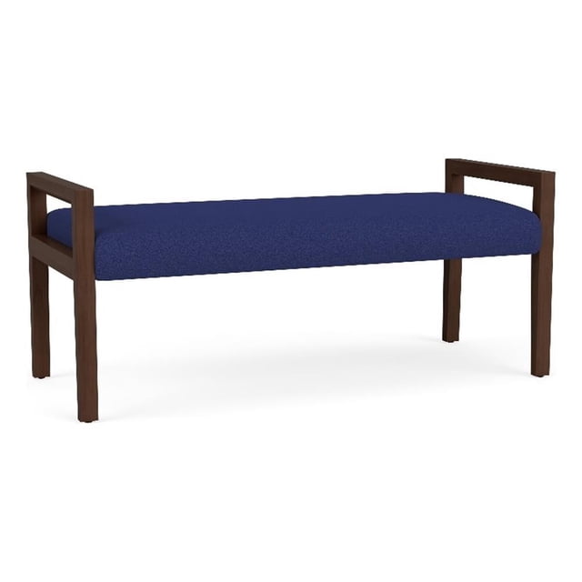 Pemberly Row Banc d'Accueil 2 Places avec Cadre en Bois, Bleu