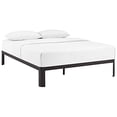 thumbnail image 1 of Modway Corinne Base de Matelas Moderne en Acier, Cadre de Lit Double avec Lattes de Bois, Brun, 1 of 5