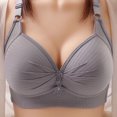 thumbnail image 2 of Bras for Women 3PCS Womans Printing Gathered Together Large Size Daily Bra Underwear No Rims, 2 of 4