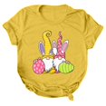 thumbnail image 2 of Shorts Décontractés pour Femmes, Col Rond Ample, Manches Courtes, Imprimé Lettre, Blouse T-Shirt, 2 of 4