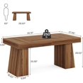 thumbnail image 3 of Modern Meeting Table for 4-6 People, Conference Table, Wooden Seminar Desk Office Furniture, 3 of 5