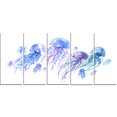 thumbnail image 2 of Blue Purple Jellyfish Group - Abstract Canvas Art Print, 2 of 3