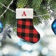 thumbnail image 1 of Fridja Initial Christmas Stockings, 8.6 in Small Monogram Letters Personalized Gift for Family Last Name Soft Faux Fur Christmas Ornament Tree Decorations (A), 1 of 1