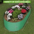 thumbnail image 3 of Jardin Surélevé en Acier Galvanisé Résistant aux Intempéries – Bac de Plantation Extérieur Robuste – Résistant à la Rouille, Installation Gratuite avec Outils, pour Légumes, Fleurs et Fines Herbes – Durable, Installation Facile – Vert, 240x120x60 cm, 3 of 8