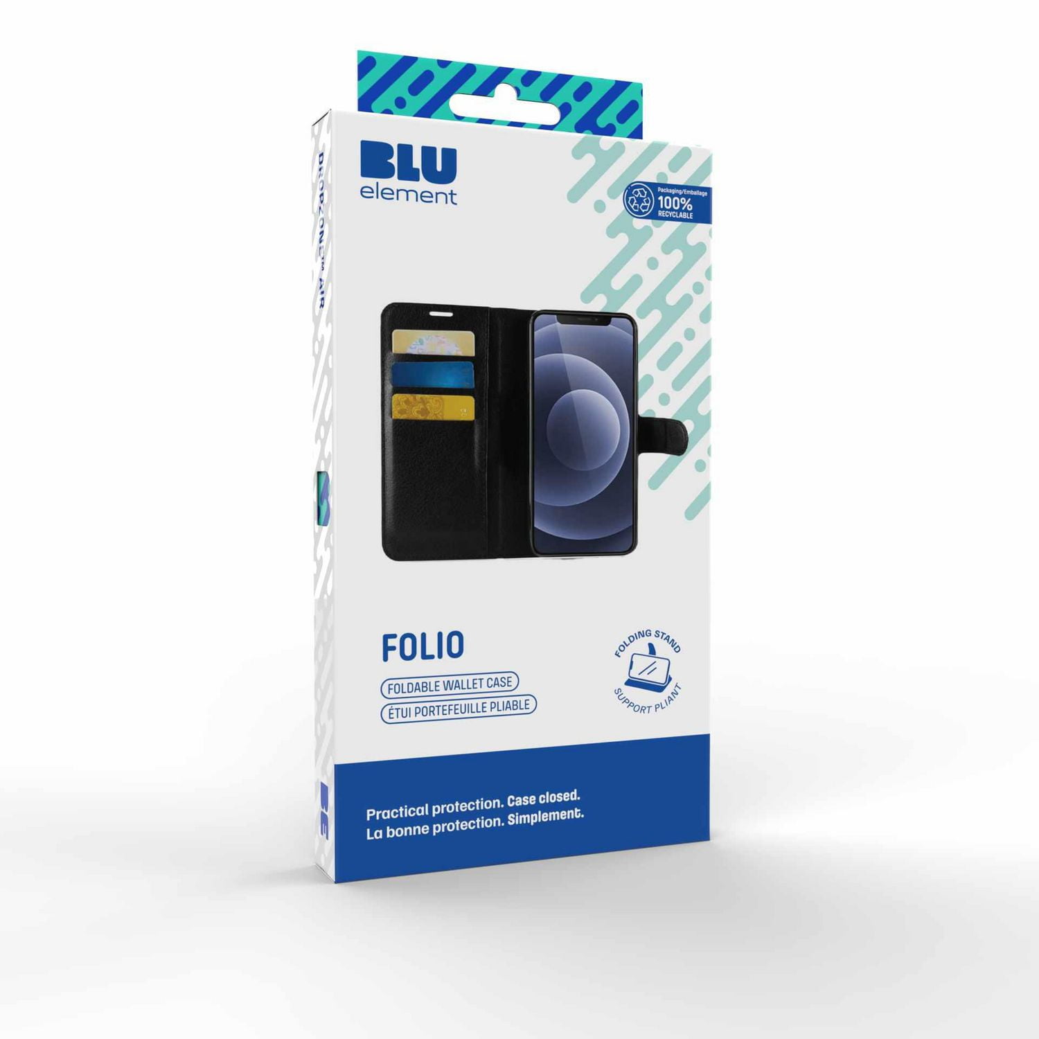 Blu Element Étui Portefeuille Faux Cuir TPU Gelskin iPhone 16e/15/14/13