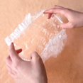 thumbnail image 3 of Disposable Shower Caps 100 Pcs - Multi-Purpose Thickening Elastic Bath Cap Plastic Waterproof Clear Shower Caps, 3 of 5
