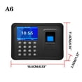 thumbnail image 3 of RRJ Biometric Fingerprint Time Clock, 4 Inch LCD Screen Attendance Machine with Fingerprint and Password, Employee Time Clock Recorder for Office Staff Management, Business Workplace Punch Clock, 3 of 3