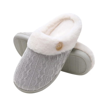 TIMIFIS Womens Mens Slippers, Carpet House Slippers for Men, Mens Gifts, Slip On Pantuflas for Men, Memory Foam, Indoor Outdoor House Shoes, My Pillow Clogs with Rubber Sole Christmas Gifts