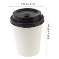 thumbnail image 3 of 50 Pcs Gobelets à Café Jetables Isolation pour Emporter Gobelet en Papier à Double Couche avec Couvercle (8oz 280ml), 3 of 7